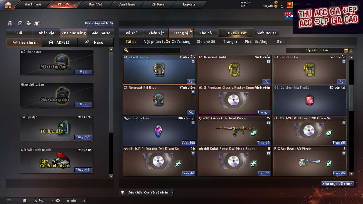 shop acc cf uy tin gia re